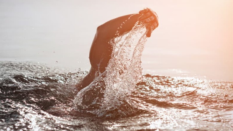 A Shark Stalks Woman Swimming in Ocean - Coast Guard Intervention