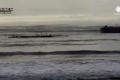 Santa Cruz Wharf Crumbles Under High Surf: Shocking Collapse Caught on Camera!